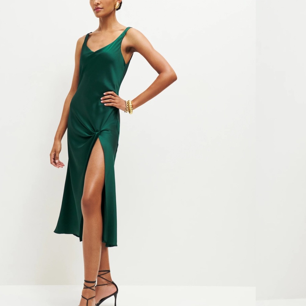 REFORMATION Belvin Satin Dress